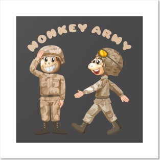 Monkey army Posters and Art